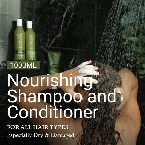 Loma Hair Care Nourishing Shampoo & Conditioner Duo - Hydrating Formula for Healthy Hair