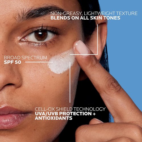 La Roche-Posay Anthelios UV Sunscreen SPF 50 - Daily Face Protection with Niacinamide, Hyaluronic Acid & Azelaic Acid