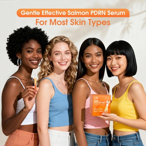 Salmon DNA Serum, Anti-Wrinkle PDRN Serum, 8000ppm Salmon Egg Ampoule, Collagen, Glutathione, Niacinamide, Hyaluronic Acids, Vitamin E - Korea Skin Care for Anti-Wrinkle & Radiance, 0.05 fl.oz x 35e
