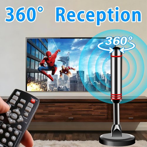 Smart TV Antenna - Long Range HD Digital Reception | Supports 4K & 1080p | Easy Install with 10ft Coax Cable