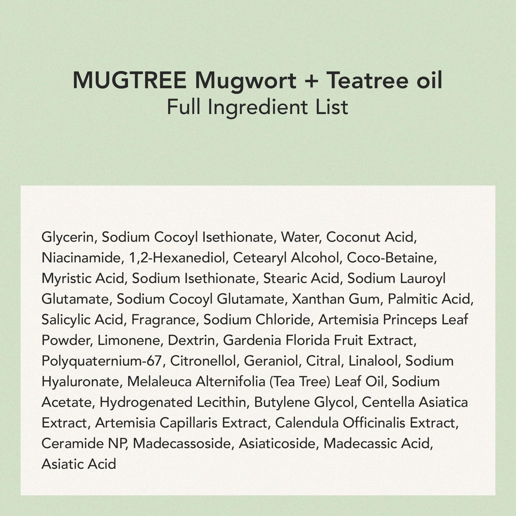 Whipped Korean Skincare Face Wash, Deep Cleansing Vegan Facial Cleanser for Oily Skin and Pore Care with Niacinamide, Hyaluronic Acid, Ceramide, Mugwort & Teatree, Doubles as a Face Mask, 4.5 oz