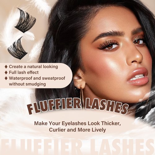 JMS&JMS Lash Clusters Kit Lash Extension Kit with Lash Bond and Seal Eyelash Applictor Lash Remover Eyelash Brush Lash Extension Kit for Beginner (MISS BELLA-8-18mix)