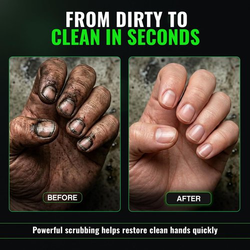 Grip Clean Nail Brush for Cleaning Fingernails – Heavy Duty Nail Brush with Extra Stiff Bristles - Fingernail Brush & Nail Scrubber Brush with Suction Cup Backing for Men & Women - 4 Pack