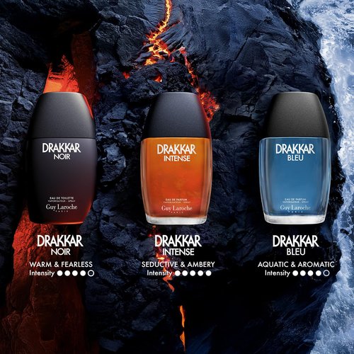 Guy Laroche Drakkar Bleu - Iconic Aquatic Eau de Parfum - Long-Lasting Fresh Men's Cologne - 3.4 Fl Oz