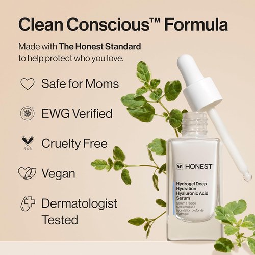 Honest Beauty Hyaluronic Acid Serum - Deep Hydration & Moisturizing for Sensitive Skin | 1 fl oz