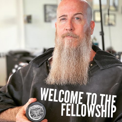 Fellowship Brand Natural Beard Balm For Men - Sandalwood Musk - Organic Argan Oil And Jojoba Oil - Beard Softener And Beard Moisturizer For Men Beard Styling Balm (1 Pack, 2oz)