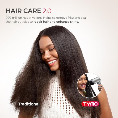 TYMO Hair Dryer - 1500W High-Speed Professional Blow Dryer with Diffuser & Comb | Ionic Technology, 3 Speeds, Low Noise