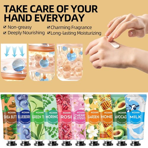 MZANK 14 Pack Hand Cream Set - Nourishing Moisturizer for Dry Cracked Hands | Perfect Gift for Any Occasion