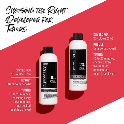 AGE Beautiful Gentle Creme Hair Developer - Professional Permanent Hair Color Solution | Long-Lasting Gray Coverage