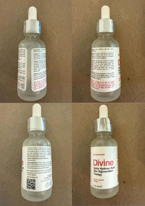 Alpha Hydroxy Acid Glycolic Acid Peel 40% - Professional Exfoliant for Acne Scars & Wrinkles