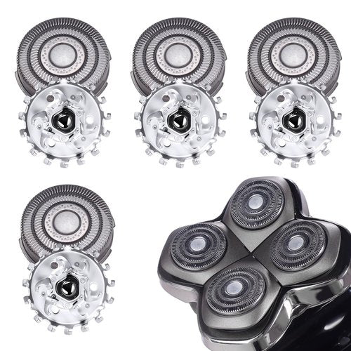 4pcs Shaver Replacement Blades for Skull Shaver Pitbull Boron PRO,Triple-ring Shaver Replacement Heads Compatible with Skull Shaver Pitbull Gold/Silver/Platinum/Diamond Pro Shaver and Palm Shaver