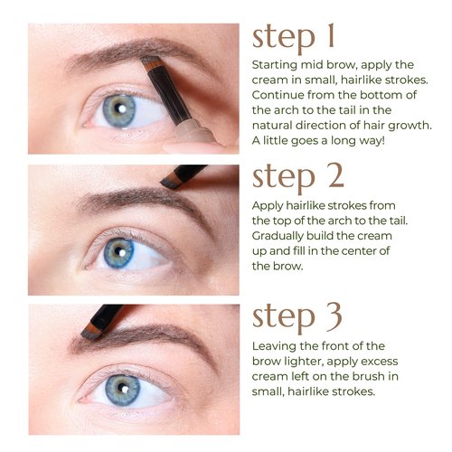 Chella Eyebrow Cream, Tantalizing Taupe - Vegan, Cruelty Free, Paraben Free, Gluten Free Eyebrow Pomade Makeup - Long Wearing, Velvet Consistency, Water Proof