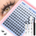 Manga Lash Clusters Kit Natural Lashes Clusters Short 8-14mm CC Curvature Lash Extension Kit Eyelash Extension Wispy Lash Clusters Individual Lash Wispy Eyelashes Clusters(Manga Short Kit)