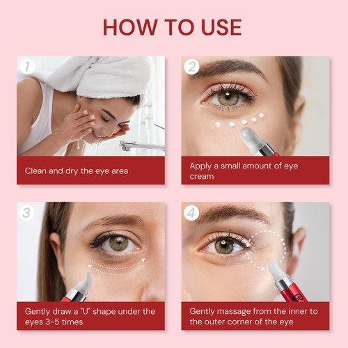 Retinol Eye Cream Anti Aging: Instant Eye Tightener & Wrinkle Repair Moisturizer - Under Eye Bags Treatment for Women - Peptide Eye Serum Reduce Dark Circles & Puffiness, 0.85 fl.oz