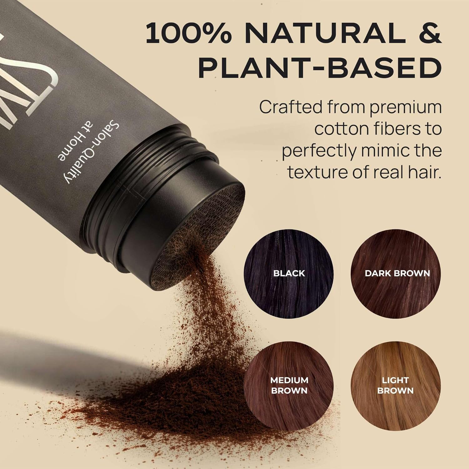 Style Edit Hair Building Fibers - Conceal Thinning Hair & Receding Hairlines | 100% Plant-Based, Dark Brown 0.88oz