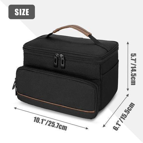 CURMIO Barber Bag for Hair Clippers, Men Trimmer Travel Case Compatible with Andis/Hatteker/Oster Hair Clipper and Hair Cutting Tools, Bag Only