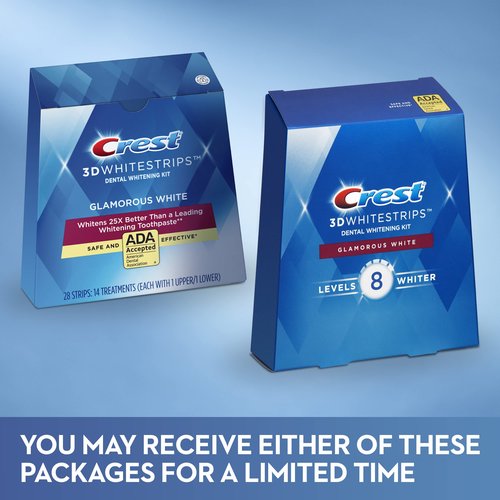 Crest 3D Whitestrips, 1 Week Smile Transformation, Whitestrips 3D White, Teeth Whitening Strip Kit, 14 Treatments (Each with 1 Upper/1 Lower), 28 Strips