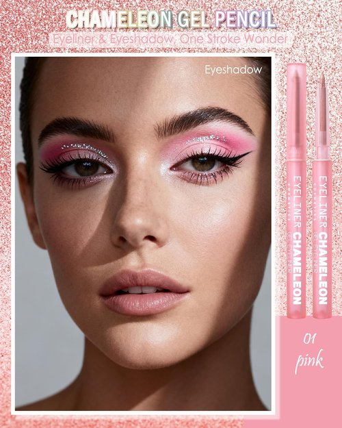 Skiennix Multichrome Gel Eyeliner - Waterproof Pink Shifting Glitter Pencil for Stunning Eye Looks | 01