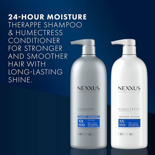Nexxus Therappe & Humectress Shampoo and Conditioner Set - Silicone-Free Moisturizing Formula | 33.8 oz Each for Thicker, Stronger Hair