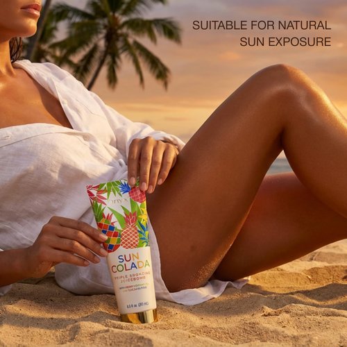 Onyx Suncolada Triple Bronzing Lotion for Tanning Bed - Indoor Dark Tanning Accelerator with Bronzer | Anti-Aging, Hydrating, Streak-Free formula | 8.5 fl oz