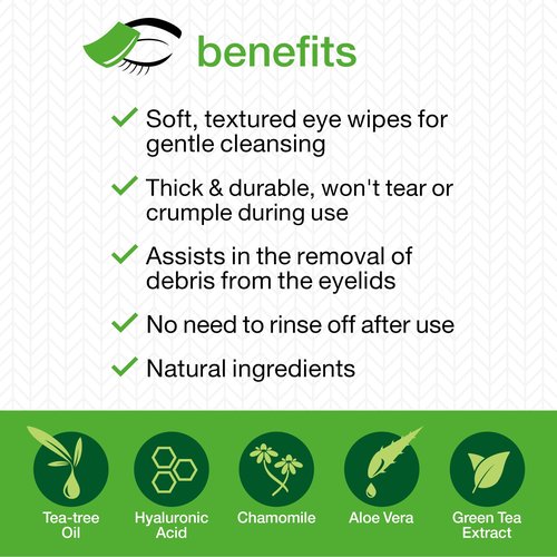 Opti-Soothe Preservative-Free Eyelid Wipes - 30 Moist Towelette For Daily Eyelid Cleaning - Preservative-free - Soothing, Moisturising, Natural Ingredients