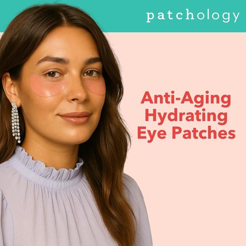 Patchology Serve Chilled Rosé Under Eye Patches - Hydrating Masks with Hyaluronic Acid & Antioxidants for Dark Circles & Puffiness - 30 Pairs/Jar