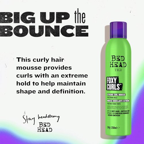 Bed Head by TIGI Curl-Defining Mousse - Extreme Hold & Anti-Frizz, 8.4 oz