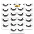 Aillen False Eye Lashes Wispy Mink, Fluffy False Lashes Natural Look 6D Volume Pack, Suitable for All Face Types