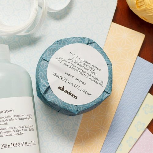 Davines Forming Pomade - Medium Hold for Short Hair Styling | Lightweight Formula, Natural Shine, 2.54 Fl Oz