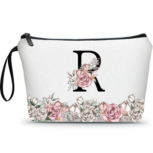 ARIOSEY Teenager Girl Gift Ideas,Personalized Cosmetic Bag,Bride To Be Gifts for Her,Travel Bag for Makeup,Birthday Gifts Women,Monogrammed Tote Bags,Mother's Day Gifts(Letter R)
