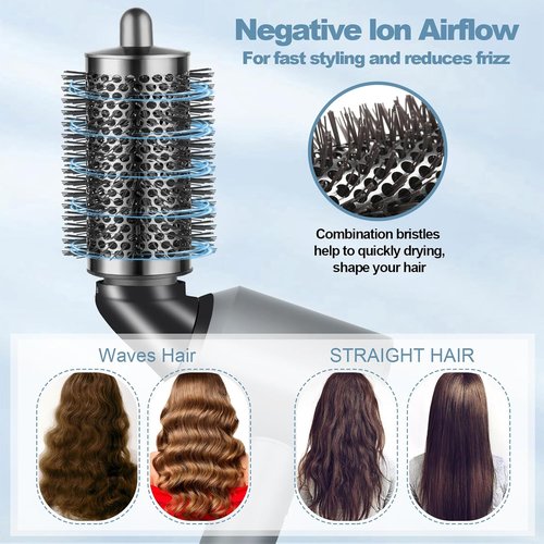 Dyson Large Round Volumizing Brush Attachment - 360° Rotatable Adaptor for Enhanced Hair Volume