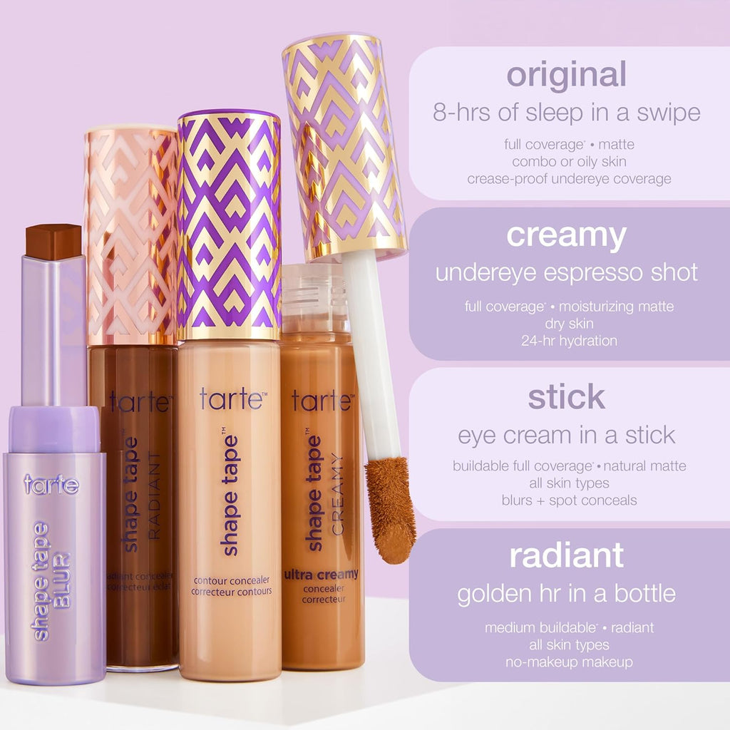 Tarte Shape Tape Radiant Concealer - Medium Coverage, Hydrating Formula for Dark Circles & Fine Lines, Vegan