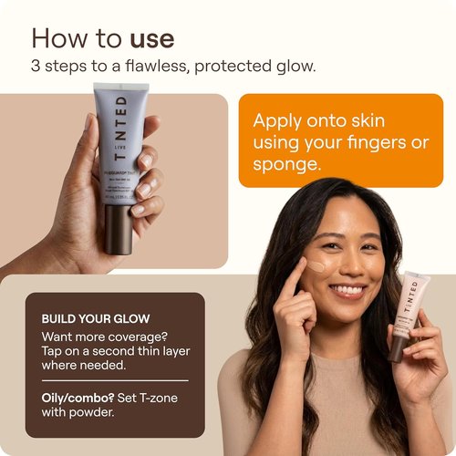Live Tinted Hueguard Skin Tint SPF 50 | Tinted Mineral Sunscreen with Hydrating Finish - Light-Medium, 1.35 fl oz