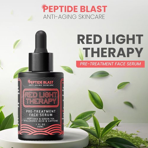 Red Light Therapy Activation Serum - Deep Penetration with Green Tea & Hyaluronic Acid | Reduces Fine Lines & Wrinkles – 1 oz
