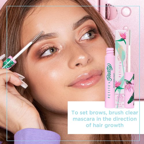 Petite 'n Pretty Clear Mascara & Brow Gel - Dual Purpose Non-Toxic Makeup for Kids & Teens - Featherlight Finish