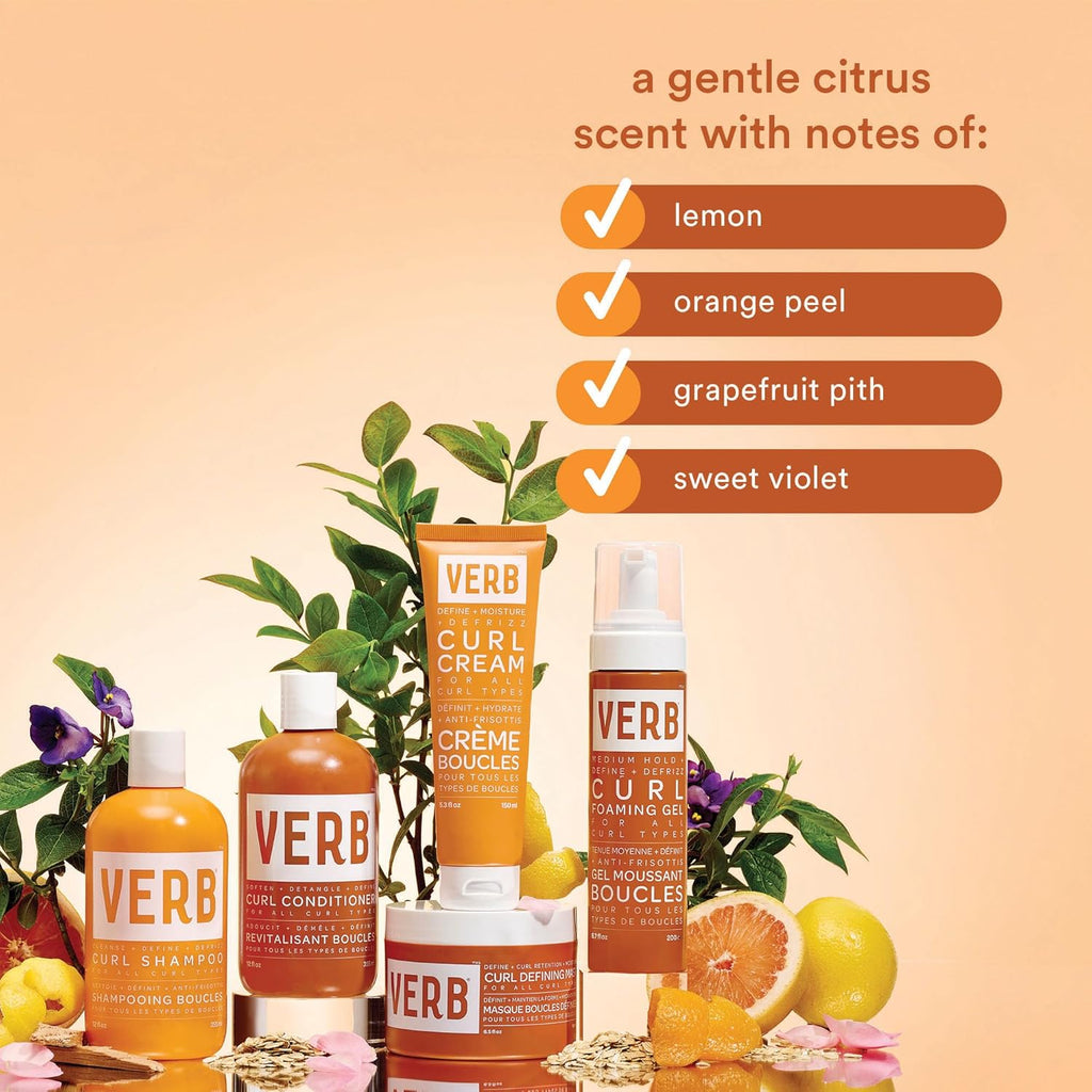 VERB Curl Shampoo & Conditioner Duo - Smooth, Frizz Control & Definition - Vegan, Paraben-Free, Sulfate-Free