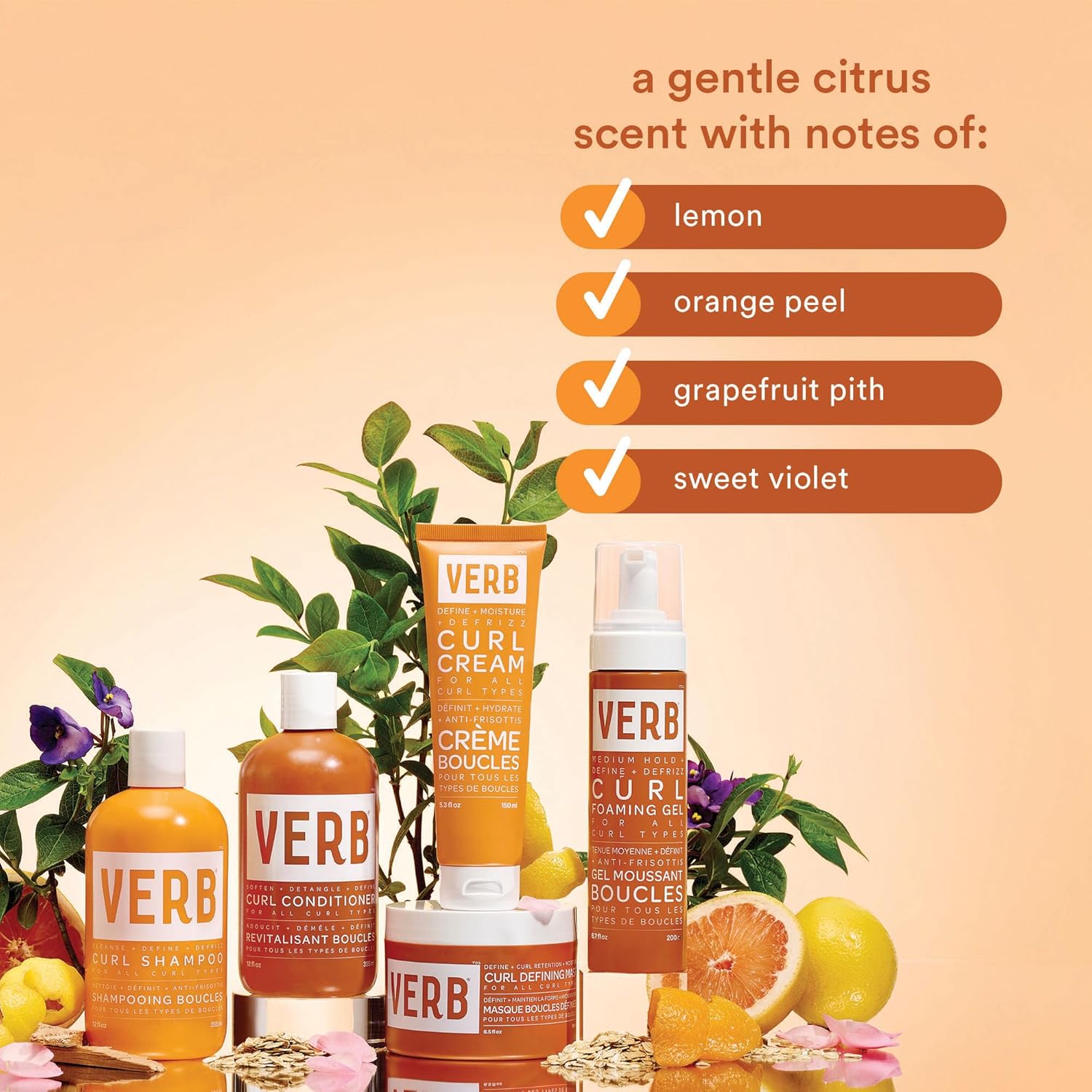 VERB Curl Shampoo & Conditioner Duo - Smooth, Frizz Control & Definition - Vegan, Paraben-Free, Sulfate-Free