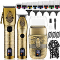 RESUXI Professional Hair Clippers for Men T-Blade Trimmer Electric Shavers Razor Set,Cordless Beard Trimmer for Men Barber Clippers for Hair Cutting Grooming Kit