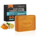 Thyrelle Kojic Acid and Turmeric Soap (3.5 oz) I Kojic Acid Soap for Body and Face I Turmeric soap bar with Panthenol, Vitamin C, Vitamin E and Prebiotics