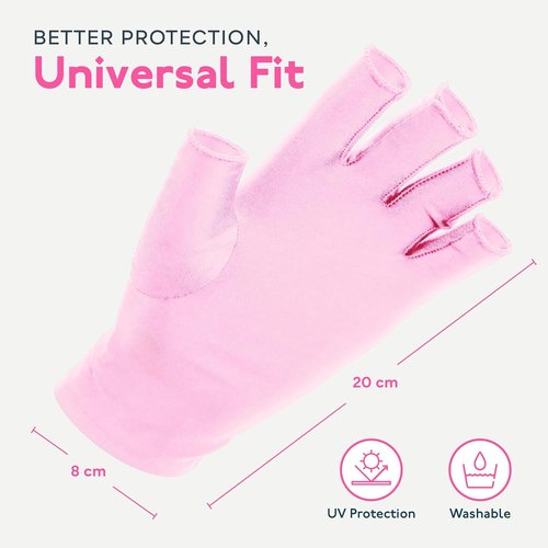 SUNUV LED Gloves - Professional UV Protection for Gel Nails | UPF 50+ Anti-UV, Ideal for Nail Techs