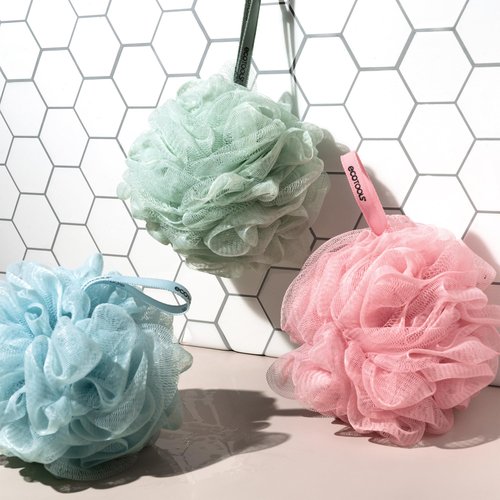 EcoTools Dry Body Brush for Circulation, Dead Skin Removal + Green Delicate EcoPouf Made with Recycled Netting for Cleansing and Exfoliating Sensitive Complexion, Self-Care Gifts