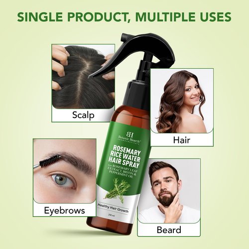 Botanic Hearth Rosemary Hair Growth Water Spray 6.8 fl oz – Korean Scalp Detox & Hydrating Hair Treatment for Thinning, Hair Regrowth Device Support, Anti-Itch & Anti-Flake, Sulfate & Paraben Free