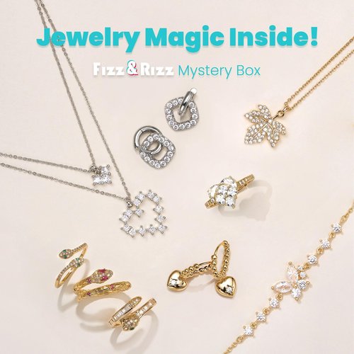 Fizz & Rizz Jewelry Mystery Bath Bomb:Surprise Rings,Necklaces, Earrings,Bracelets and Chance to Reveal High-Value Jewelry Bath Bomb Perfect Gifts for Various Occasions