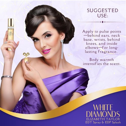 Elizabeth Taylor White Diamonds Gift Set - Luxurious Perfume, Body Lotion & Wash | Perfect for Her