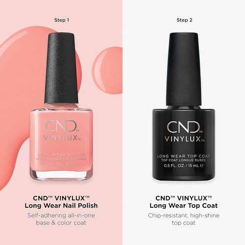 CND Vinylux Coral Nail Polish - Longwear Gel-Like Shine & Chip Resistant, 0.5 Fl Oz