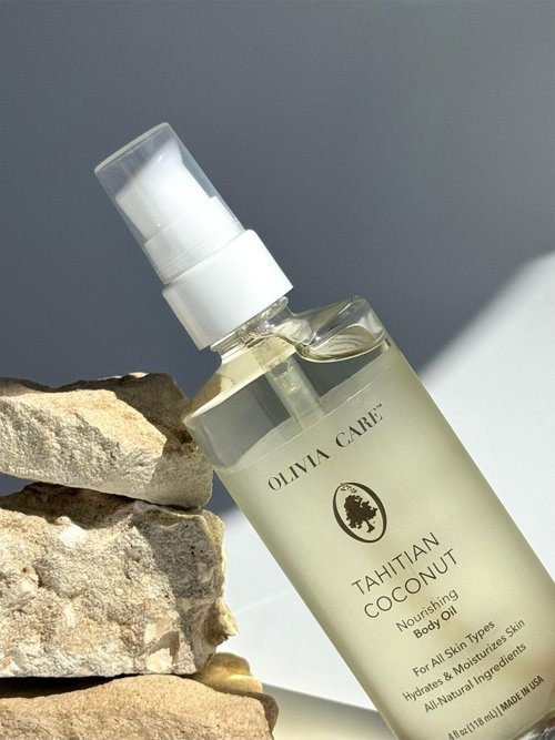 Olivia Care Tahitian Coconut Nourishing Body Oil, 4 fl oz, For All Skin Types