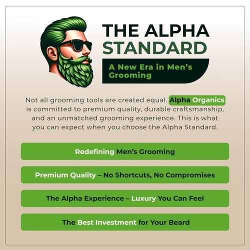 Premium Handmade 4.5" Boar Bristle Beard Brush for Men – Natural Walnut Wood & Non-Slip Rubber Grip – Men’s Grooming Brush for Short, Medium & Long Beards – Mustache & Beard Care Tool – Alpha Organics