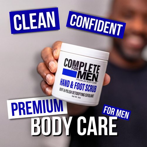 COMPLETE FOR MEN - Hand and Foot Scrub: Exfoliating Feet, Hand Exfoliant, Sugar Scrub for Dry Skin, Moisturizing Rough Skin Remover, Ideal for Hands and Feet Care, Scrub for Men