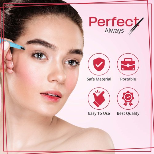 Exquisite 8-in-1 Eyebrow Kit for Women & Men – Luxury Eyebrow Grooming Kit with 4 Precision Tweezers For Eyebrows, Eyebrow Razor, Eyebrow Scissors, Eyebrow Brush/Comb & Pencil with Padded Case