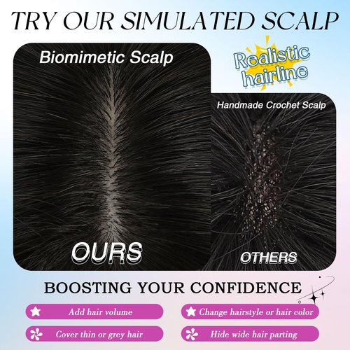 Carendia Bangs Hair Clip Human Hair Natural Black French Bangs for Women Fringe with Temples Hairpieces (Brown Black, 3D Bangs)